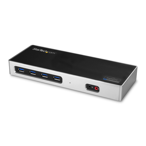 Bild von StarTech.com USB-C und USB-A Dock - Dual Monitor 4K 60Hz Dock DisplayPort + HDMI - Hybrid USB 3.0 Dockingstation für USB-C / USB-A Laptops - 6x USB Typ A, GbE - USB 3.1 Gen 1 - Mac/Windows