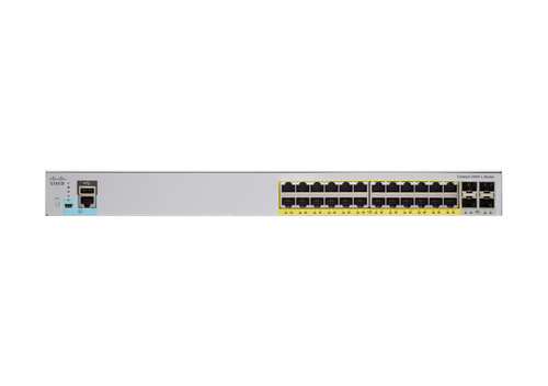 Bild von Cisco CATALYST 2960L 24 PORT GIGE Managed L2 Gigabit Ethernet (10/100/1000) 1U Grau