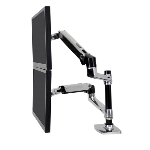 ERGOTRON LX DUAL STACKING ARM POLISHED