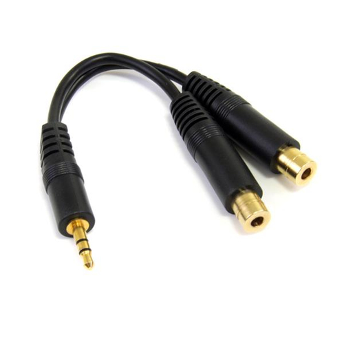 Bild von StarTech.com 15cm Stereo Splitter Kabel - 3,5mm Klinke Stecker auf 2x 3,5mm Buchse