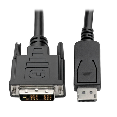 Bild von Tripp Lite P581-003 DisplayPort-auf-DVI-Kabel, DisplayPort mit Verriegelungen auf DVI-D Einzelverbindungs-Link-Adapter (Stecker/Stecker), 1 m