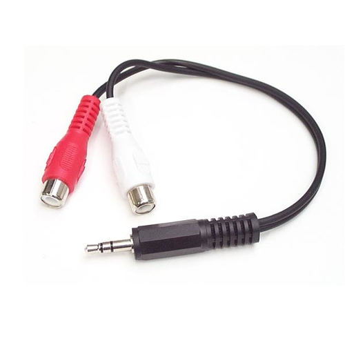 Bild von StarTech.com 15cm Audiokabel 3,5mm Klinke auf 2x RCA/Cinch (Stecker/Buchse)