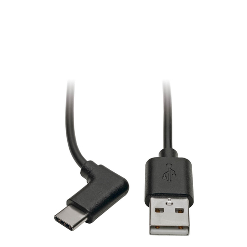 Bild von Tripp Lite U038-003-CRA USB-A-zu-USB-C-Kabel, rechtwinkliges USB-C, USB 2.0, (Stecker/Stecker), 0,91 m