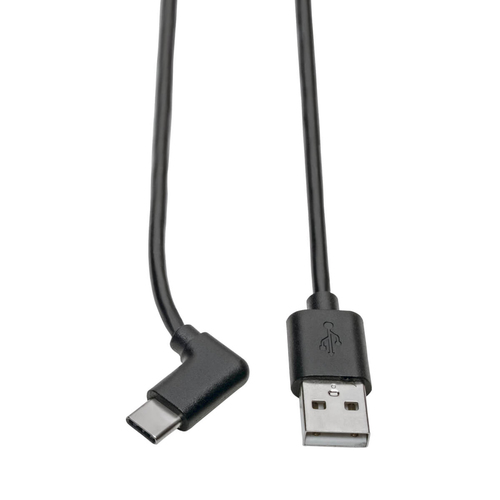 Bild von Tripp Lite U038-006-CRA USB-A-zu-USB-C-Kabel, rechtwinkliges USB-C, USB 2.0, (Stecker/Stecker), 1,83 m