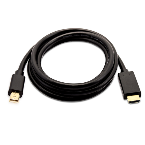 Bild von V7 Mini DisplayPort-Stecker zu HDMI-Stecker, 2 Meter, unidirektional von DisplayPort, schwarz,Full 1080P Video