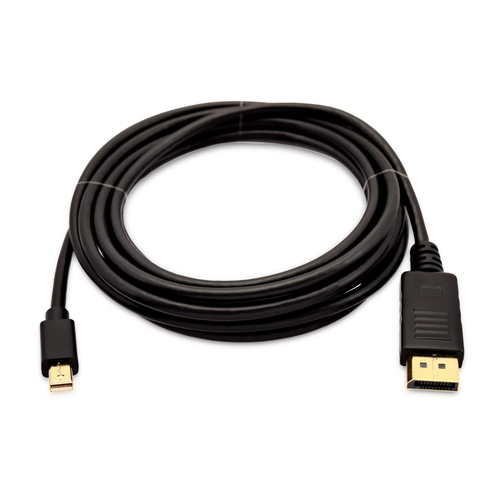 Bild von V7 Mini DisplayPort-Stecker zu DisplayPort-Stecker, 3 Meter, schwarz