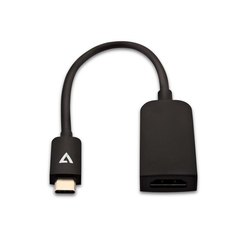 Bild von V7 Flacher Adapter mit USB-C-Stecker zu HDMI®-Buchse, schwarz