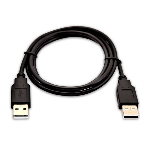 Bild von V7 USB Kabel USB 2.0 A (m) auf USB 2.0 A (m), schwarz 2m 6.6ft