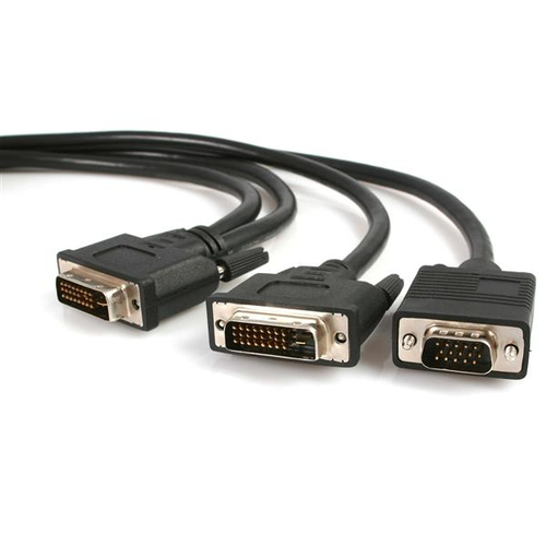 Bild von StarTech.com 1,8m DVI-I auf DVI-D und HD15 VGA Splitter Kabel