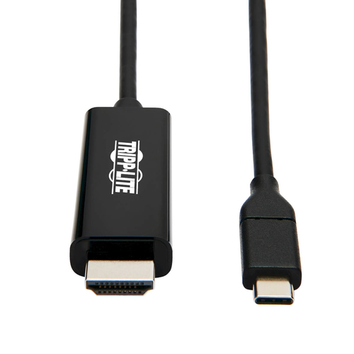 Bild von Tripp Lite U444-006-H4K6BE USB-C-zu-HDMI-Adapterkabel (Stecker/Stecker), 4K 60 Hz, 4:4:4, Thunderbolt 3-kompatibel, Schwarz, 1,8 m