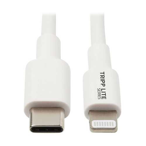 Bild von Tripp Lite M102-003-WH USB-C auf Lightning Sync-/Ladekabel (Stecker/Stecker), MFi-zertifiziert, Weiß, 0,9 m