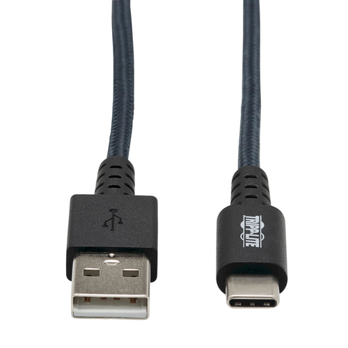 Bild von Tripp Lite Hochleistungsfähiges USB-A auf USB-C Kabel, USB 2.0, UHMWPE und Aramidfasern, (Stecker/Stecker), grau, 1,83 m