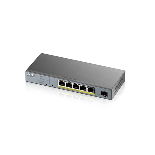 Bild von Zyxel GS1350-6HP-EU0101F Netzwerk-Switch Managed L2 Gigabit Ethernet (10/100/1000) Power over Ethernet (PoE) Grau