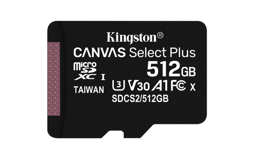 Bild von Kingston Technology Canvas Select Plus 512 GB MicroSDXC UHS-I Klasse 10