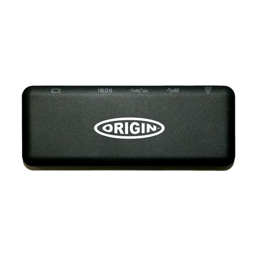 Bild von Origin Storage 4K Travel Dock USB C Andocken USB 3.2 Gen 1 (3.1 Gen 1) Type-C Schwarz