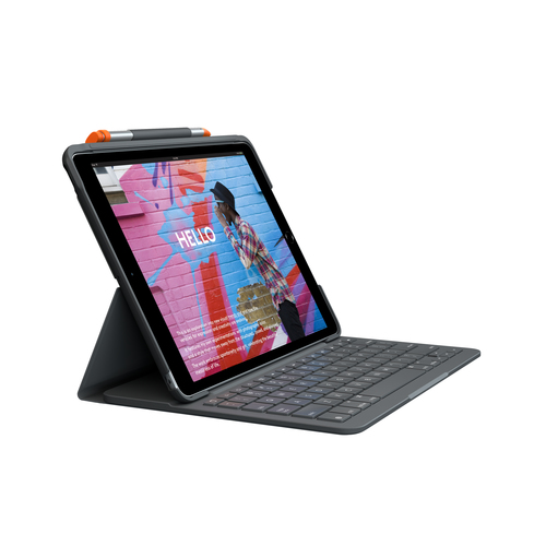 Bild von Logitech Slim Folio QWERTY UK Englisch Bluetooth Graphit