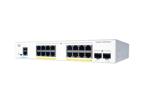 Bild von Cisco Catalyst C1000-16FP-2G-L Netzwerk-Switch Managed L2 Gigabit Ethernet (10/100/1000) Power over Ethernet (PoE) Grau