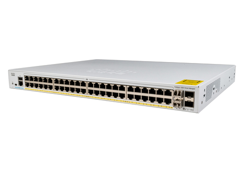 Bild von Cisco Catalyst C1000-48FP-4G-L Netzwerk-Switch Managed L2 Gigabit Ethernet (10/100/1000) Power over Ethernet (PoE) Grau