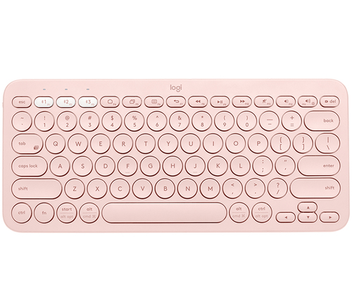 Bild von Logitech K380 Multi-Device Tastatur Universal Bluetooth QZERTY Englisch Pink