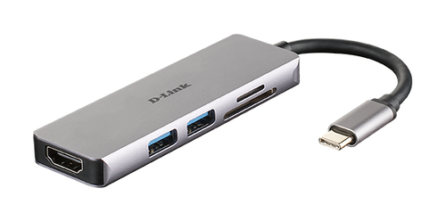 Bild von D-Link DUB-M530 Notebook-Dockingstation & Portreplikator Kabelgebunden USB 3.2 Gen 1 (3.1 Gen 1) Type-C Aluminium, Schwarz