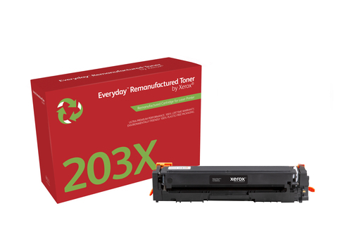 Bild von Everyday Wiederaufbereiteter Schwarz Toner von Xerox für HP 203X (CF540X), Hohe Kapazität