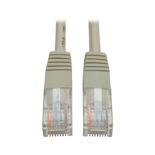 Bild von Tripp Lite N002-050-GY Cat5e 350 MHz anvulkanisiertes (UTP) Ethernet-Kabel (RJ45 Stecker/Stecker), PoE - Grau, 15,24 m