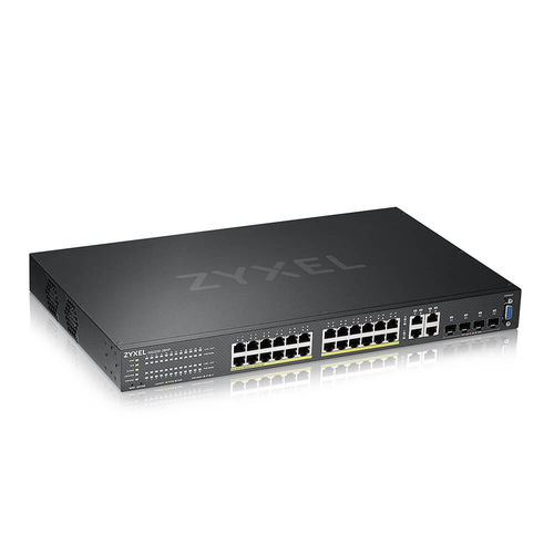 Bild von Zyxel GS2220-28HP-EU0101F Netzwerk-Switch Managed L2 Gigabit Ethernet (10/100/1000) Power over Ethernet (PoE) Schwarz