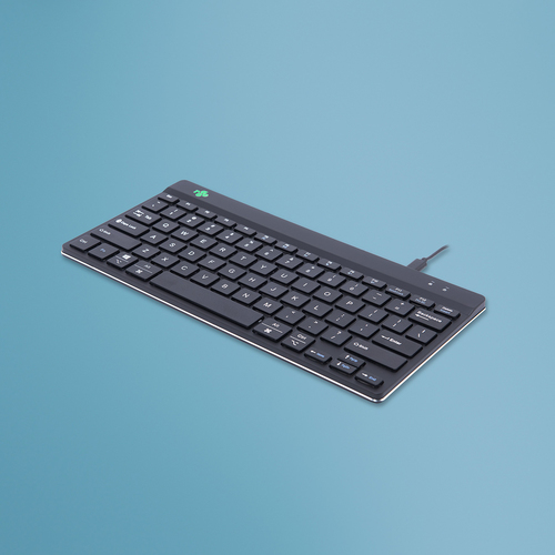 Bild von R-Go Tools Ergonomische Tastatur R-Go Compact Break, kompakte Tastatur mit Pausensoftware, QWERTY (US), Kabelgebunden, Schwarz