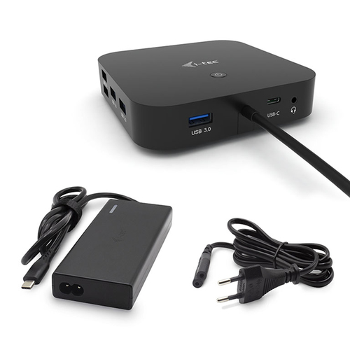 Bild von i-tec USB-C Dual Display Docking Station with Power Delivery 65W + Universal Charger 77 W