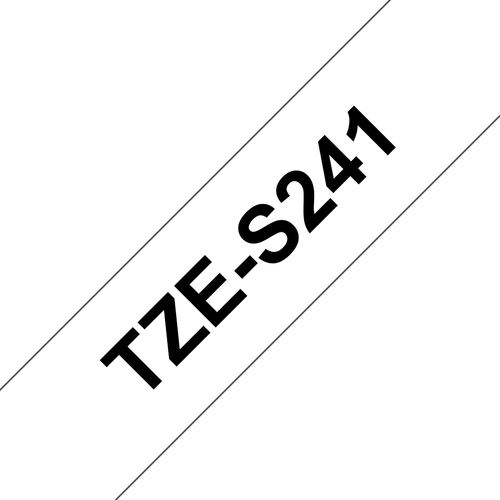 Bild von Brother TZeS241 Etiketten erstellendes Band Schwarz auf weiss TZ