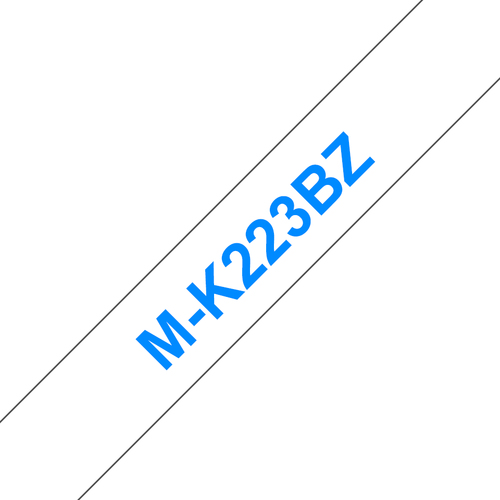 Bild von Brother M-K223B Etiketten erstellendes Band Blau auf weiss