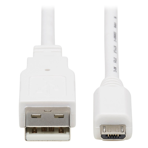 Bild von Tripp Lite U050AB-003-WH USB Kabel USB 2.0 0,91 m USB A Micro-USB B Weiß