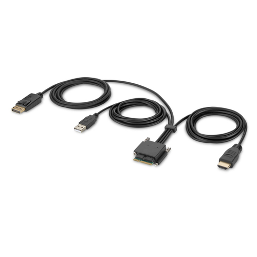 Bild von Belkin F1DN2MOD-HC-HP6 Tastatur/Video/Maus (KVM)-Kabel Schwarz 1,8 m