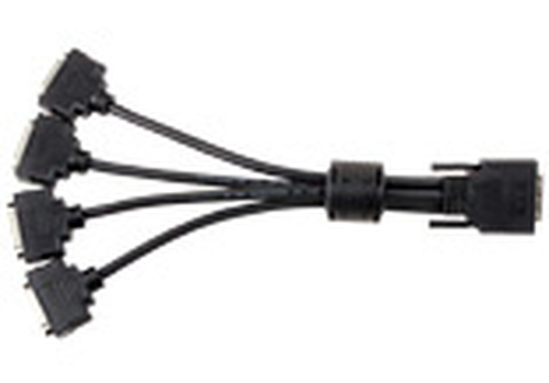 Bild von Matrox KX20-to-DVI quad-monitor adapter cable 0,3 m 1x KX20 4x DVI-I Schwarz