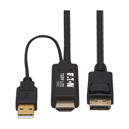 Bild von Tripp Lite P567-01M Videokabel-Adapter 1 m HDMI + USB DisplayPort Schwarz