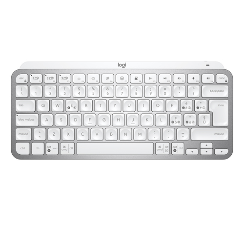 Bild von Logitech MX Keys Mini Tastatur Büro RF Wireless + Bluetooth QWERTY Italienisch Grau