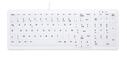 Bild von CHERRY AK-C7000 Tastatur USB AZERTY Französisch Weiß
