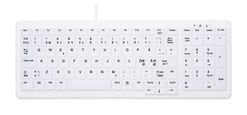 Bild von CHERRY AK-C7000 Tastatur USB QWERTY Norwegisch Weiß