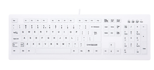 Bild von CHERRY AK-C8100F-U1-W/US Tastatur USB QWERTY US Englisch Weiß