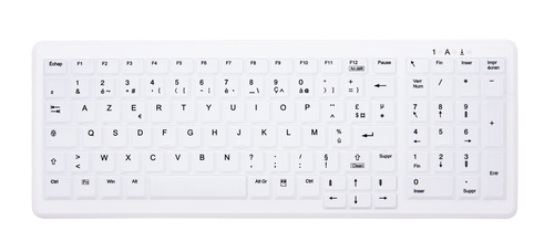 Bild von CHERRY AK-C7000 Tastatur RF kabellos + USB AZERTY Französisch Weiß