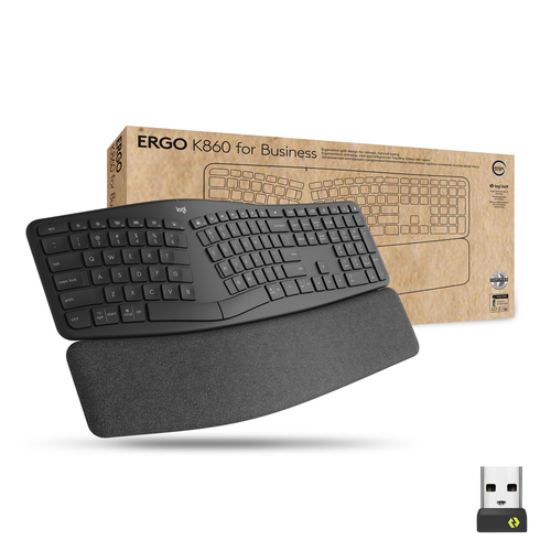 Bild von Logitech K860 for Business Tastatur Büro Bluetooth Schweiz Graphit