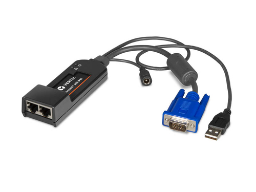 Bild von Vertiv Avocent ADX-IPIQ-400 Videokabel-Adapter 2 x RJ-45 DVI-I + 3.5mm + USB Type-B Schwarz