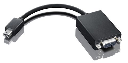 Bild von Lenovo 0A36536 Videokabel-Adapter VGA (D-Sub) Mini DisplayPort Schwarz