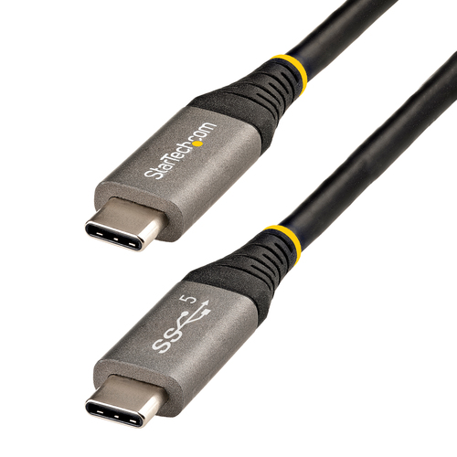 Bild von StarTech.com 2m USB-C Kabel 5Gbit/s - Hochwertiges USB-C Kabel - USB 3.1/3.2 Gen 1 Typ-C Kabel - 100W (5A) Power Delivery, DP Alt Modus - USB-C auf USB-C Kabel - Laden & Synchronisieren