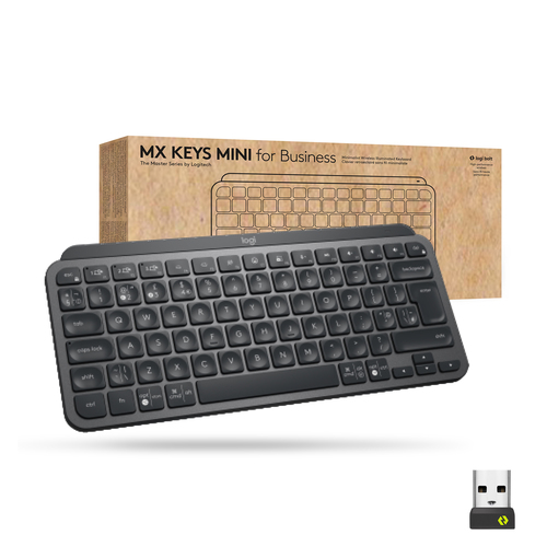 Bild von Logitech Mx Keys Mini For Business Tastatur Büro RF Wireless + Bluetooth QWERTY Englisch Graphit