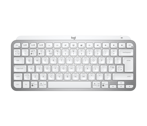 Bild von Logitech MX Keys Mini for Business Tastatur Büro RF Wireless + Bluetooth QWERTY UK International Aluminium, Weiß