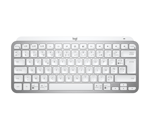 Bild von Logitech MX Keys Mini for Business Tastatur Büro RF Wireless + Bluetooth AZERTY Französisch Aluminium, Weiß