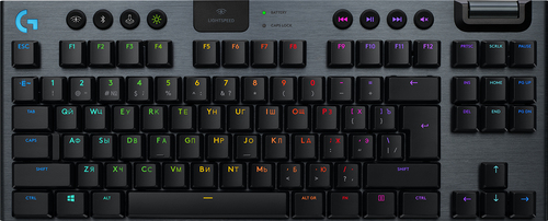 Bild von Logitech G G915 TKL Tastatur Gaming RF Wireless + Bluetooth Portuguesisch Karbon