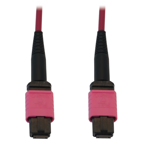 Bild von Tripp Lite N845B-01M-12-MG InfiniBand/Glasfaserkabel 1 m MPO/MTP OFNR Schwarz, Magenta