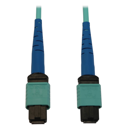 Bild von Tripp Lite N846B-20M-24-P InfiniBand/Glasfaserkabel MPO/MTP OFNR Aqua-Farbe, Schwarz, Blau